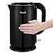 Produktbild Aicok Wasserkocher Edelstahl Cool-Touch Doppelwand-Design Wasserkocher, 2200W Schnellkoch Wasserkocher, Kein Plastik Nach Innen, Großer Deckel Für Die Füllung und Reinigung, Kabellos, 1.7L, Schwarz