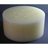 Mehrdochtkerze, Kerze, Stumpen, rund, Durchmesser 24 cm, H:12 cm, 9 Dochte, creme, groß