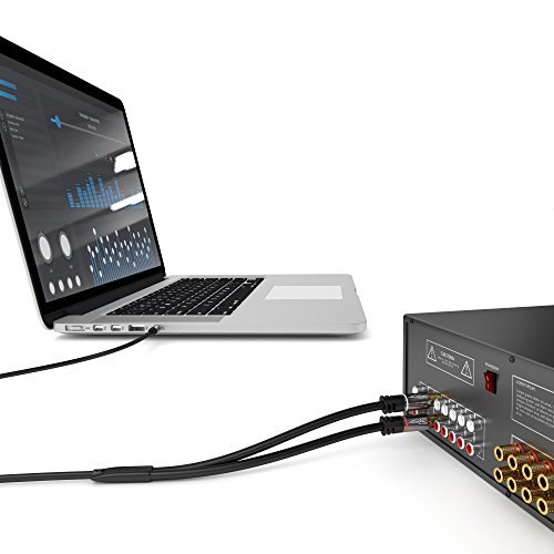 KabelDirekt Cavo RCA a Jack Y ([3m Coassiale Audio Stereo 2 Connettori RCA Maschio su 1 Connettore 3.5mm Jack Maschio, PRO Series] adatto per [collegare lo smartphone all'impianto hi-fi])