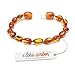 PREMIUM Amber Bracelet / Anklet - Extra Safe - Best Baltic Amber Quality on Amazon - Size from 13 to 19 cm - 100 Days 100 % Satisfaction, Money-Back Guarantee! CGN.P-BN16.5