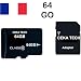 Produktbild CEKA TECH Micro-SD 64GB Class 10 Speicherkarte für Xiaomi Redmi Note 7, mit SD-Adapter