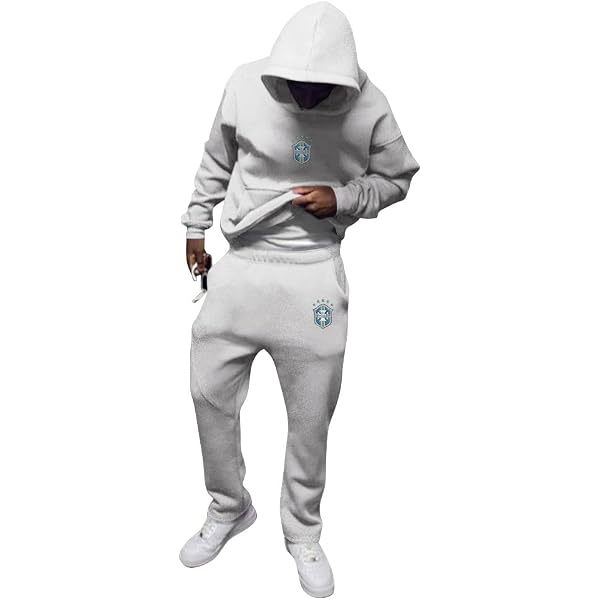 Jogginganzug Herren Grau – Retro 2-teilig Aus Baumwolle, Ohne Kapuze, Y2K Style