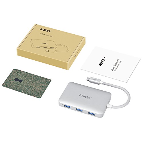 AUKEY USB C Hub mit HDMI Port ( 4K ), 4 USB 3.0 Ports und USB C Ladeanschluss ( Power Delivery ) USB Type C Hub für MacBook Pro 2016 , Samsung Galaxy S8 usw. - 7