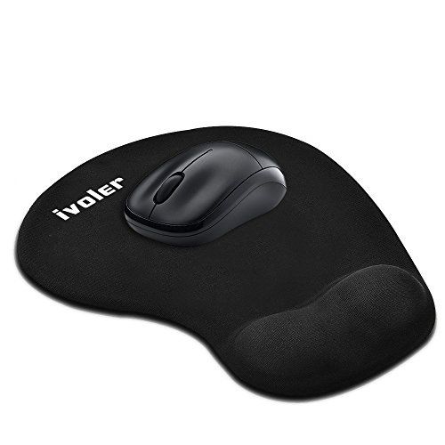 iVoler Mauspad mit Handauflage aus Gel Ergonomisches Office Komfort Mousepad Gelkissen Maus Pad zur Entlastung des Handgelenk, Rutschfeste Gummi Unterseite für Computer, PC und Laptop – Schwarz - 9