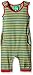 Little Green Radicals Unisex Baby Sea Stripe Dungarees Overall, Green, 0-3 Months