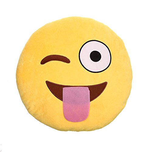 Emoticon Emoji Deko Kissen XXL – ca. 35×35 cm, Version:Affe (sieht nichts) - 8