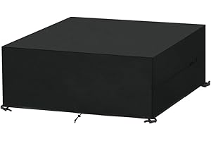 SanGlory Housse Table de Jardin 190x90x80cm avec Tissu Oxford - Protection Imperméable Anti-UV, Bache Meuble Exterieur avec Corde et Boucle Verrouillage