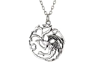 Gionatan Shop Collana con ciondolo Targaryen a forma di drago con 3 teste Trono di Spade Daenerys