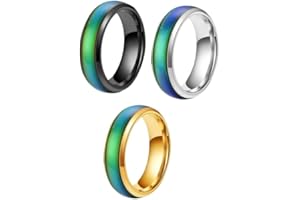 Belligern 3 PCS Mood Ring for Kids, Women, Couple - Fashion Jewelry - Daily, Party, Birthday, Valentine's Day