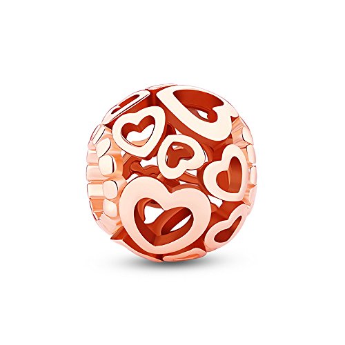Glamulet Shape Of Love Charm 925 Sterling Silver Fits Pandora Bracelet Rose Gold Buy Online In El Salvador At Elsalvador Desertcart Com Productid