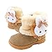 Femizee Baby Girls Infant Toddler Winter Fur Shoes Rabbit Snow Boots Khaki 9-13 Months