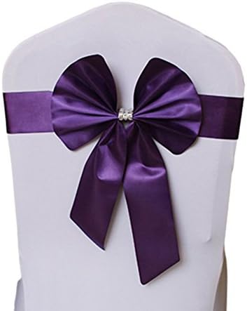 Free elastic chair cover Butterfly knot chair back flower Wedding decoration ribbon-E
