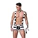 Produktbild Männer Sexy Lingerie Kostüm Uniform, Gefangenen Kostüm Nachtclub Rollenspiele Sexy Unterwäsche Uniform Versuchung Spiel Kostüm