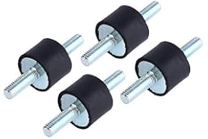 4 soportes de aislamiento M6 20 x 15, Keenso aislador de goma antivibraciones monta el amortiguador de bomba de compresor de aire con tornillos. antivibrante m6