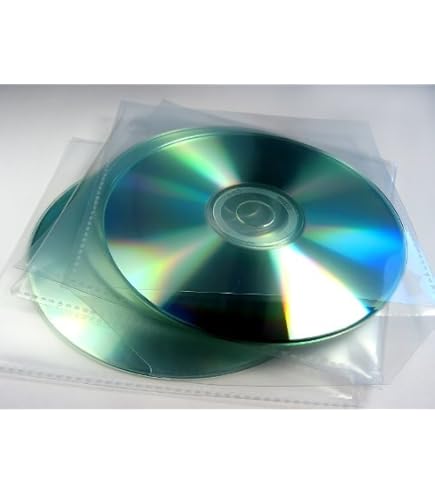 Pochettes CD/DVD Polypropylène 120µ - Lot De 100, Transparent, Rabat