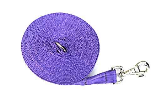 10ft3m-Horse-Lunge-LineLarge-Dog-Training-Lead-Large-25mm-Cushioned-Webbing-And-Heavy-Duty-Fluted-Trigger-Clip-In-Various-Colours