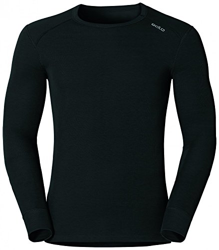 Odlo Herren Langarm Tshirt Crew Neck Warm, schwarz(schwarz), M