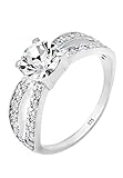  Elli - Anillo de Plata de Ley con Cristal Swarovski, Talla 14 (17,2 mm)