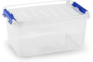 Acan Tradineur - Caja de ordenación de plástico, 8 litros, Nº26, 15,5 x 34 x 22,5 cm, baúl con tapa para organización del hogar, almacenamiento, arcón de plástico para distintos usos