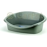 Hundekorb Hundebett Kunststoff Liegekorb Hundekörbchen Hunde Bett Korb (grau)