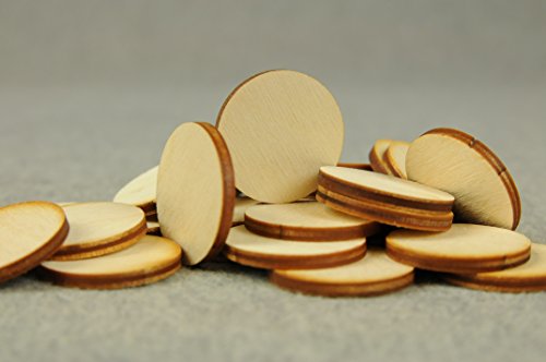 30x Kreis aus Holz 3cm Ø Basteln Malen Dekoration Bilderrahmen Holzscheibe - 5