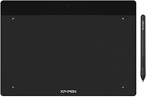 XP-Pen Deco Fun L Drawing Graphic Tablet 10x6 Inches with 8192 Levels Passive Stylus and 60 Degree Tilt Compatible Mac Windows Chrome OS and Android - Black