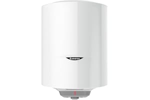 Ariston PRO 1 R 50 litres - Chauffe-eau Électrique Vertical Mural - Résistance Blindée - Température ajustable via molette de réglage - Conçu pour être installé en France