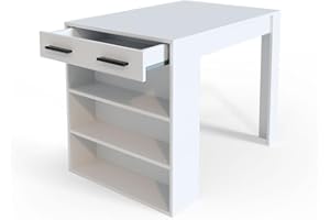 Vicco Tavolo bar alto Repose, Bianco, 67 x 100 cm