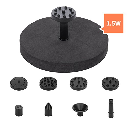 Preisvergleich Produktbild JullyeleDEgant Solarbetriebene Brunnenpumpe Kit für Garten Pool Teich Bewässerung tauchende quadratische Wasser Wasserpumpe mit Düsen