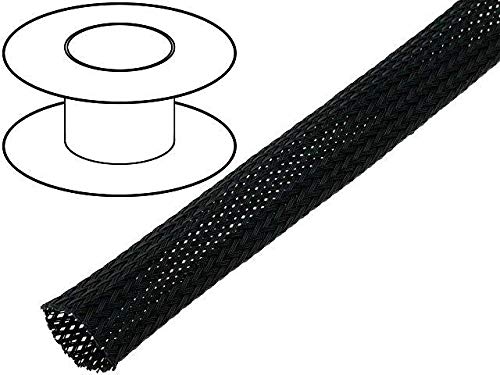 5m gaine polyester tresse 2740 30mm noir - ADNAuto