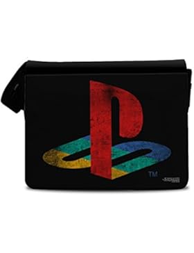 Playstation Umhängetasche Distressed Logo offiziell Schwarz