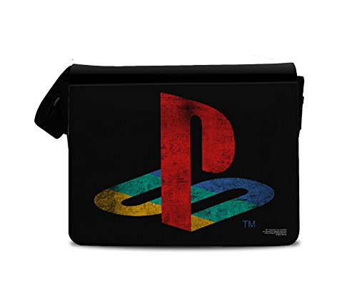 Preisvergleich Produktbild Playstation Umhängetasche Distressed Logo offiziell Schwarz
