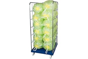 DER ROLLENDE SHOP Rollbehälter für gelbe Säcke Gitterwagen mit Rollen 3-seitig 1650 mm