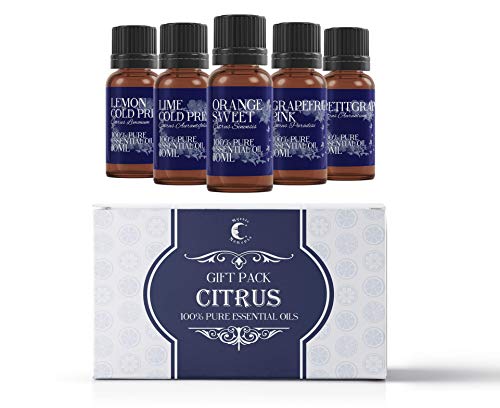 Mystic Moments Essential Oil Starter Pack - Citrus Oils - 5 x 10ml - 100% Pure