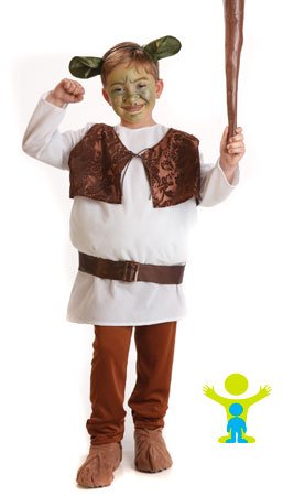 Costume da Orco Verde infantile G-(9/11 anni)