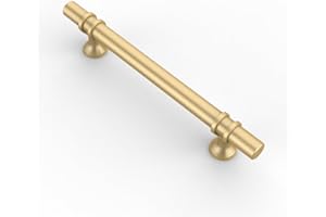 Coinkoly Lot de 10 Poignee de Meuble Cuisine Doré Poignées Entraxe 128 mm Poignet de Porte Cuisine Poignée Meuble Poignée Cuisine Poignée poignée de chambre à coucher CK-EU0004