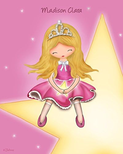 Toddler Princess Room Posters for Girls Kids Wall Decor Nursery Artwork 8"x10"/ 11"x14"/ 16"x20" Custom Hair and Skin