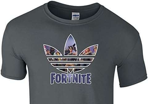 RJWprint Fortnite T Shirt Kids/Boys/Girls/Child - Gamer Inspired T Shirt for Boys - Charcoal Age 7-8