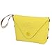 Produktbild sourcingmap® Gelb Kunstleder Metall Mini einzelnes Fach Taschengeld Müntze Geldbeutel Damen