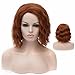QIYUN.Z. (11.81'') Marvel's The Avengers Black Widow Women Red Brown Short Curly Wavy Wigs Anime Cosplay Full Hair Party Wigs
