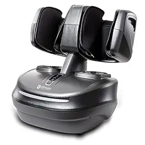 Zeitaku LECAFU 2-in-1 Detachable Foot Massager Machine for Improve Blood Circulation and Pain Relief - Relaxing Massaging Device with Heat Massage, Air Compression, Vibration and Shiatsu Therapy to use on Feet, Calf, Arms, Legs, Knees and Shins at Home