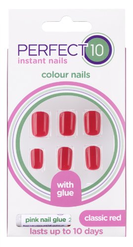 Perfect 10 Coloured Nails Classic Red