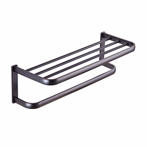 Preisvergleich Produktbild Qianmo-Towel Rack Badezimmer Handtuchhalter Badezimmer Alle Kupfer Hardware Anhänger antik schwarz Rack Handtuchhalter wc Handtuchhalter Double Layer