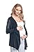 Happy Mama Women's Maternity Waterfall Cardigan Shrug Jacket Blazer Wetlook 098p (Black, 8/10)