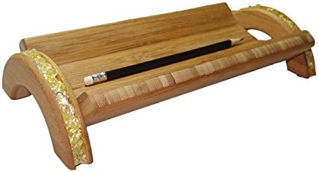 '"Bold Pen Tray Bamboo Bow with Gemstone Granules Citrine