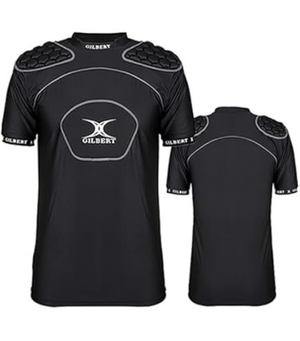 Armure Rembourrée Rugby Gilbert – Taille Adjustable, Verte, IRB, Compression