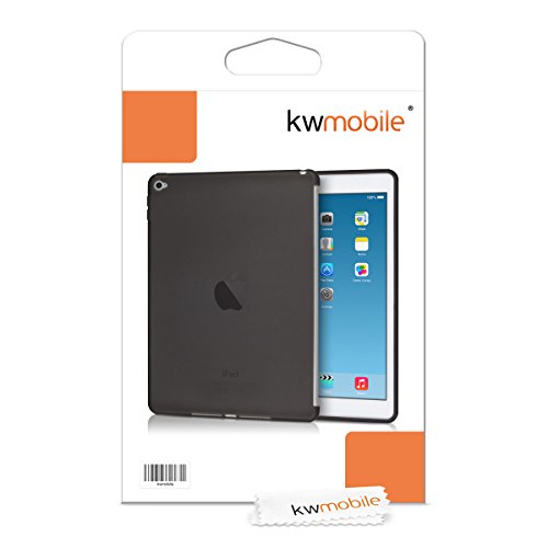 kwmobile Hülle für Apple iPad Air 2 – Smartcover Kompatibles Backcover Case Tablet Schutzhülle TPU Silikon – Tabletcase Cover Schwarz - 7