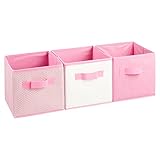 Set aus 3 Aufbewahrungskörben - Farbe ROSA