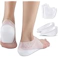 Dr.Pedi Height Increase Heels Cushion Insole, Gel Heel Invisible Height Elevators, Heal Dry Cracked Heels Arch Support Heel Protectors 2.5CM