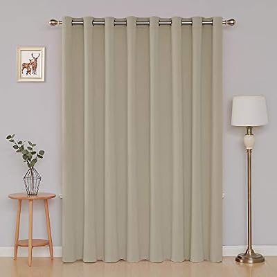 Deconovo Oeillets Occultant Rideau Thermique Isolant Rideau Enfant Garçon Tissu Beige Foncé Rideau Grande Hauteur 254x213cm Decoration Chambre Enfant Bébé